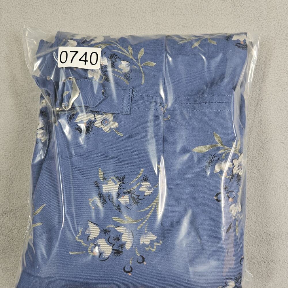 Directives Maxi Dress Womens L Blue Floral Cottagecore Prairie Button Down 90s - Picture 12 of 12